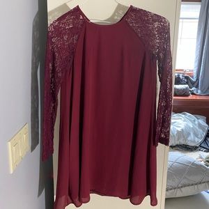Maroon Toni Dress